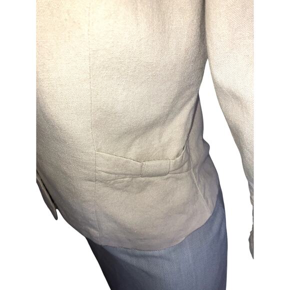 Vintage Y2k WET SEAL Linen Blazer Jacket w Bow Details Size Small S Office Siren - Picture 7 of 9